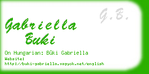 gabriella buki business card