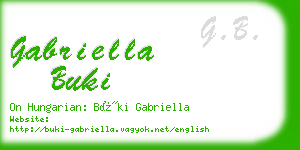 gabriella buki business card